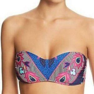 Trina Turk Sri Lanka Molded Cup Bandeau Bikini Top, Various Sizes